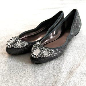 Vince Camuto Gray Jeweled Flats - 6.5